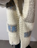 Oversized Pattern Knit Vest #241219